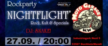 Event-Image for '1.Rockparty NIGHTFLIGHT in der Moto Garage/Ww'