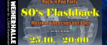 Event-Image for '80s Flashback! Rockn Pop Party mit 100% Musikvideos'