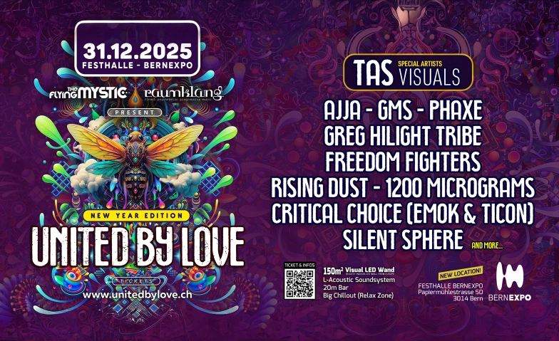 United by Love NYE2025 BERNEXPO, Mingerstrasse 6, 3014 Bern, Mingerstrasse 6, 3014 Bern Tickets