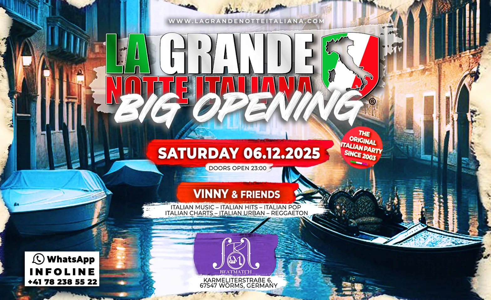 Event-Image for 'La Grande Notte Italiana BIG OPENING @ BeatMatch Club Worms'