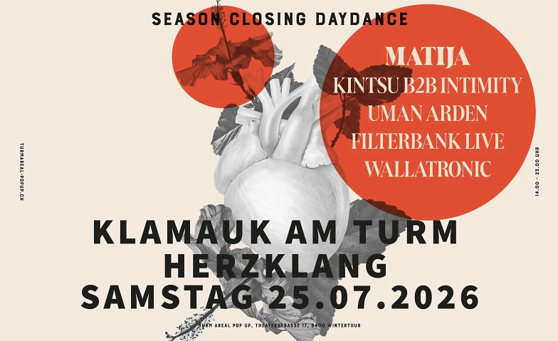 Klamauk am Turm  x Herzklang - Season Closing Daydance Turm Areal Pop Up, Winterthur Tickets