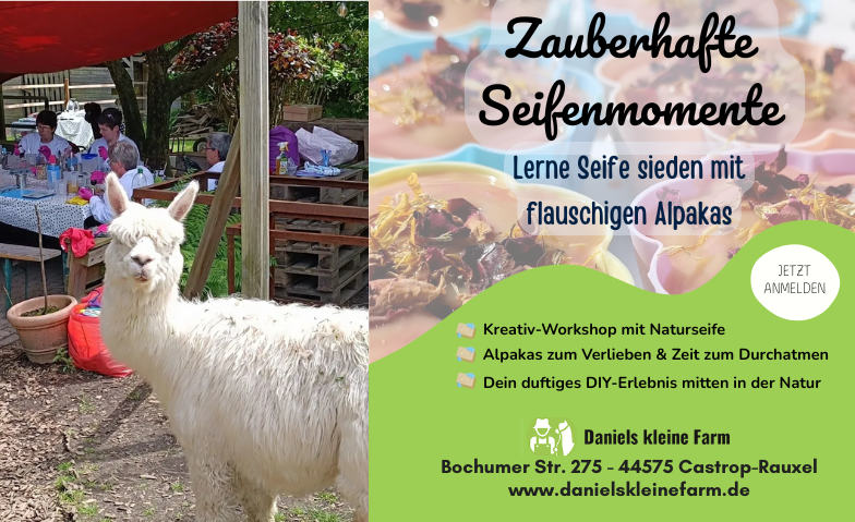 Seifen sieden mit flauschigen Alpakas Tickets