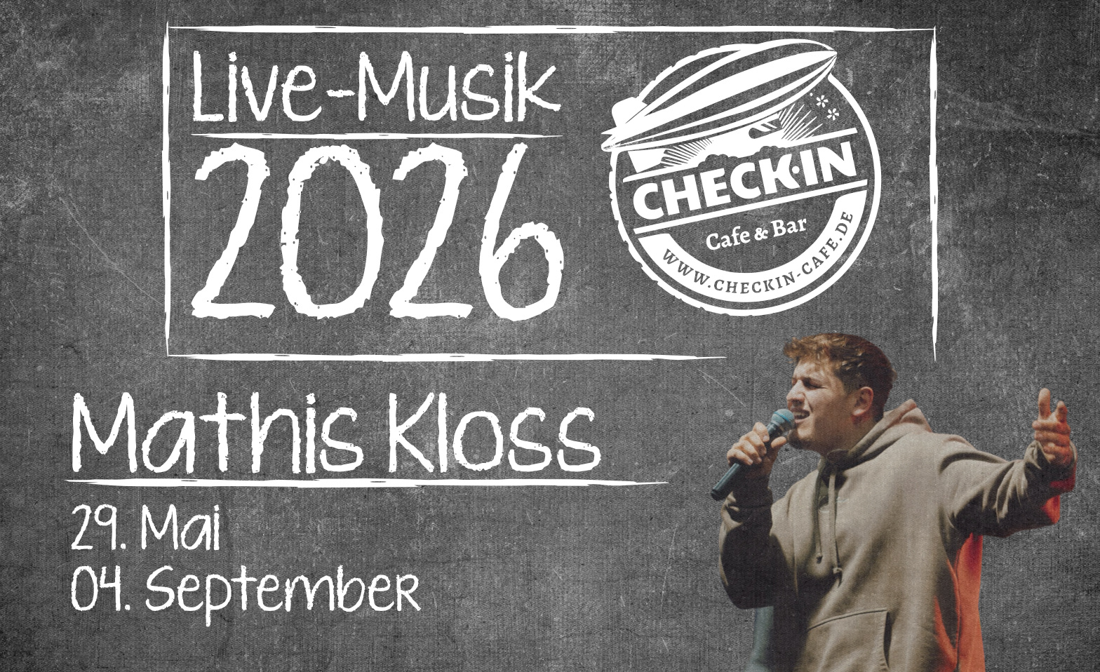 Check In Live Musik 2026 Mathis Kloss Tickets