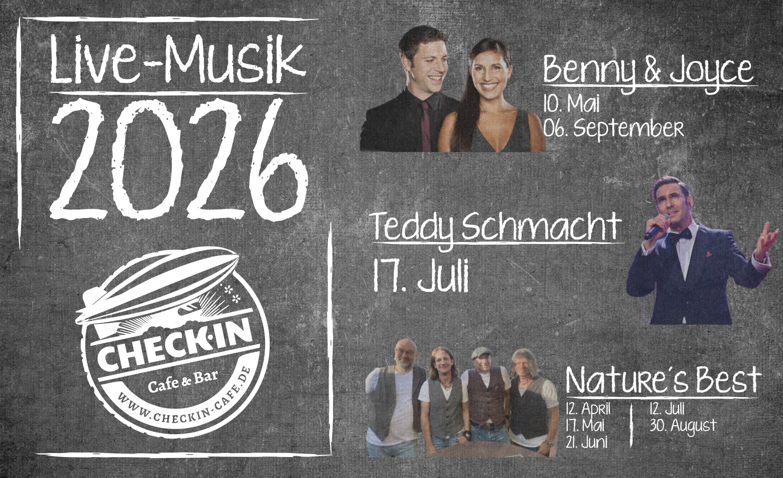 Event-Image for 'Check In Live Musik 2026 Natures Best'
