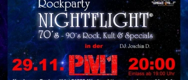 Event-Image for 'Rockparty NIGHTFLIGHT in der Homburger Papiermühle!'