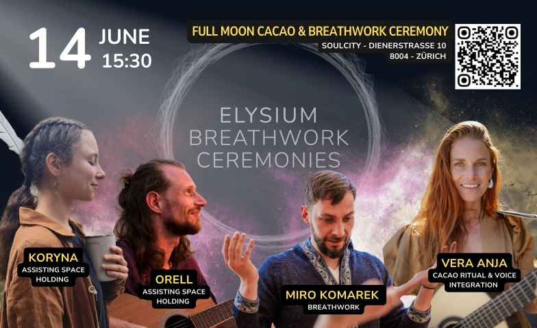 14.6 Full Moon Cacao & Breathwork Ceremony Soul City, Dienerstrasse 10, 8004 Zürich Billets