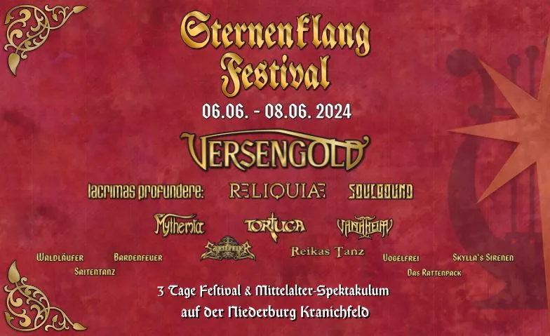 Sternenklang Festival 2024 Niederburg Kranichfeld, Schloßgasse 18, 99448 Kranichfeld Billets