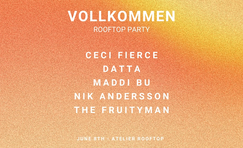 Event-Image for 'VOLLKOMMEN Rooftop Party @ Atelier on  08.06.2024'
