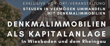 Event-Image for 'Steuern in Vermögen umwandeln - mit Denkmalimmobilien'