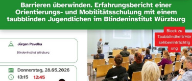 Event-Image for 'O&M-Schulung: Erfahrungsbericht mit Taubblindem Jugendlichen'
