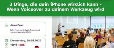 Event-Image for '3 Dinge, die dein iPhone kann - Voiceover wird zum Werkzeug'