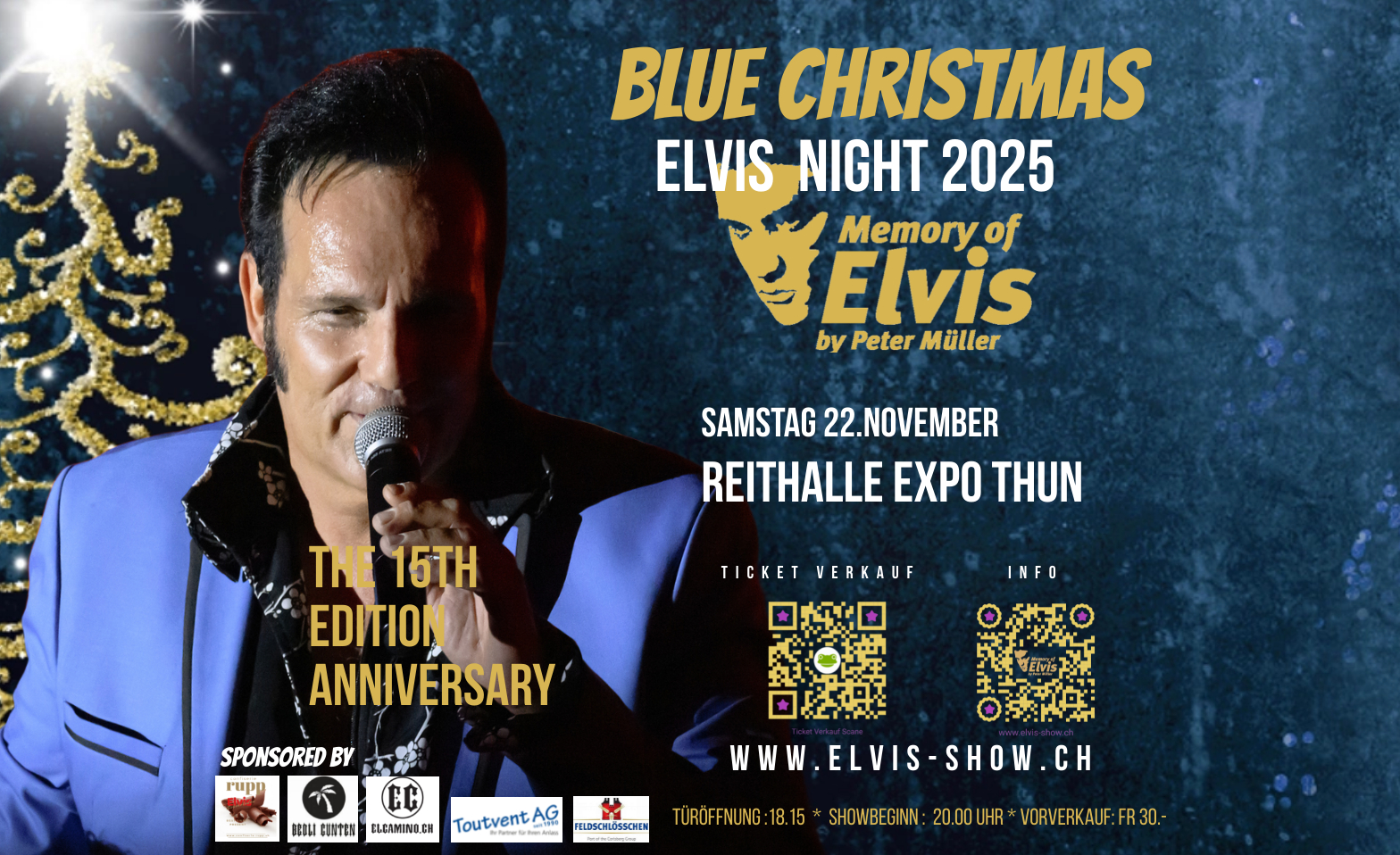 Blue Christmas Elvis Night 2025 the 15th anniversary edition Alte Reithalle Expo Thun, Thun Tickets