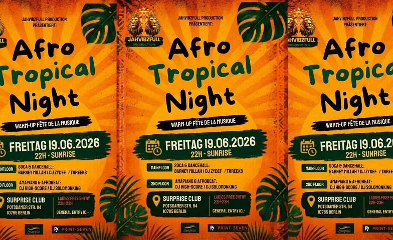 Event-Image for 'Afro Tropical Night - Surprise Club Berlin - Fr.19.06.2026'
