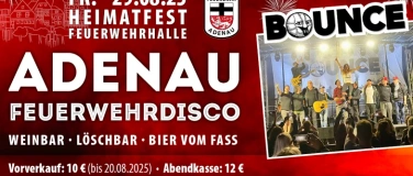 Event-Image for 'Feuerwehrdisco Adenau 2025 mit BOUNCE'