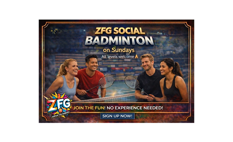 ZFG Sunday Smashes -Social Badminton in Zurich -All Level Billets