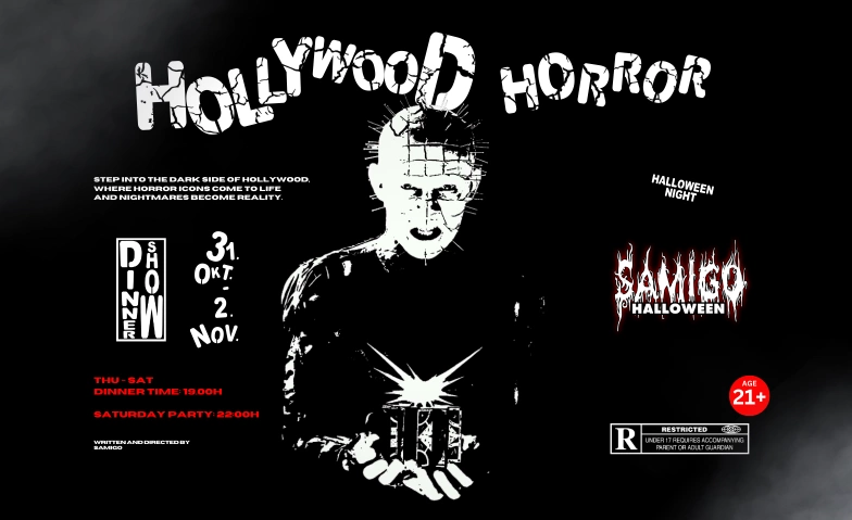 HOLLYWOOD HORROR NIGHT Samigo Amusement, Mythenquai 59, 8002 Zürich Tickets