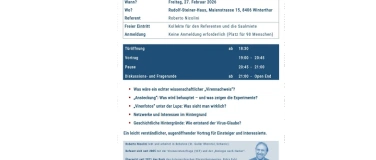 Event-Image for 'V I R E N  - Realit&auml;t oder Fiktion'