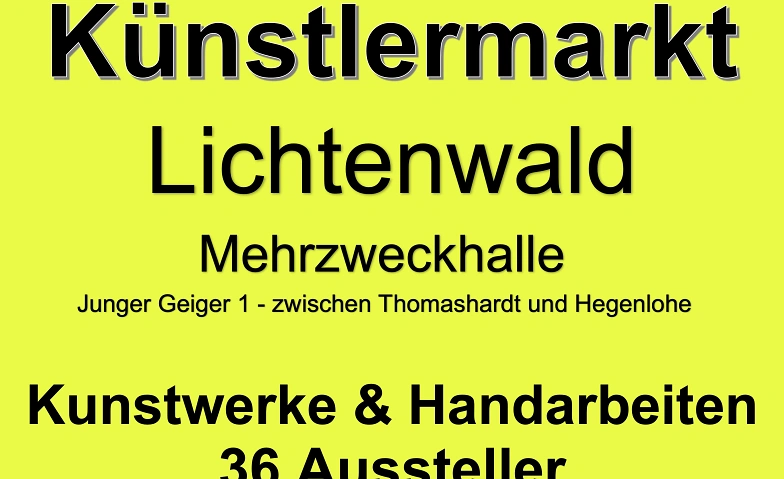 Event-Image for 'K&uuml;nstlermarkt Lichtenwald'