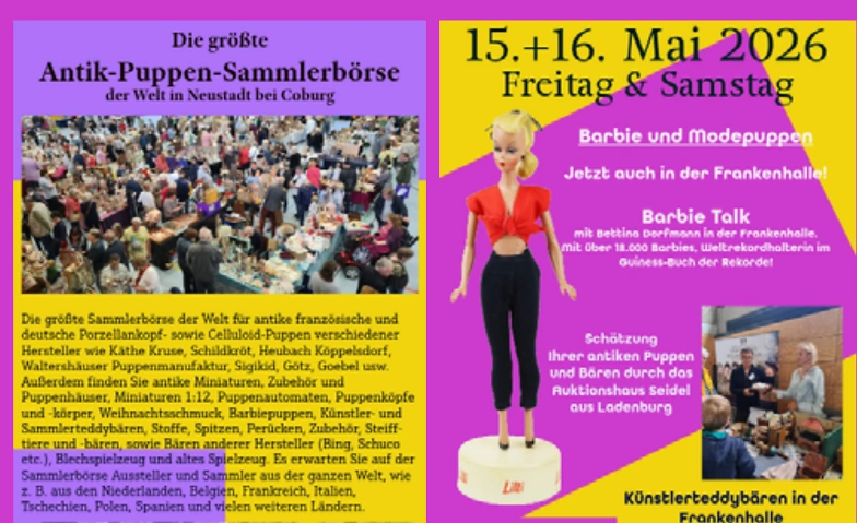 Event-Image for 'INTERNATIONALE ANTIK-PUPPEN-SAMMLERB&Ouml;RSE / B&Auml;RENB&Ouml;RSE'