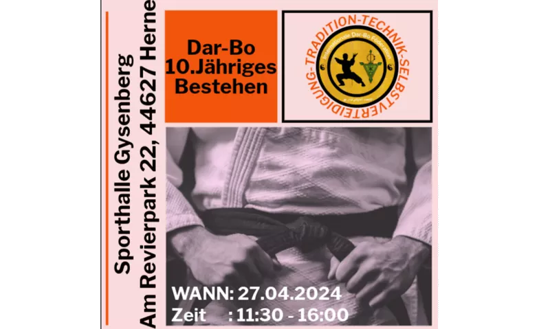 10 Jähriges Dar-Bo Kampfkunstjubiläum Gysenbergpark, Am Revierpark 40, 44627 Herne Billets