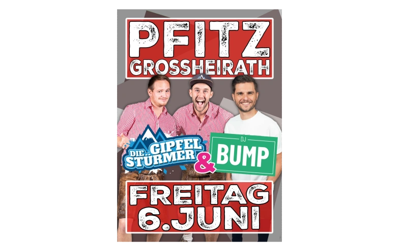 Pfitz 2025 - Freitag: Party mit den Gipfelst&uuml;rmern &amp; DJ Bump Billets