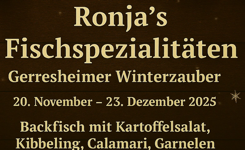 Event-Image for 'Ronja’s Fischspezialitäten“ und „Ronjas Weihnachtsbäckerei'