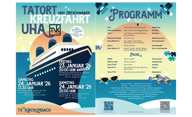 Unterhaltungsabend des Turnverein Kirchlindach 2026 Tickets