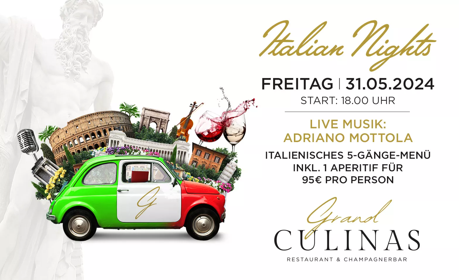 Event-Image for 'Italian Nights @ Grand Culinas Restaurant & Champagnerbar'