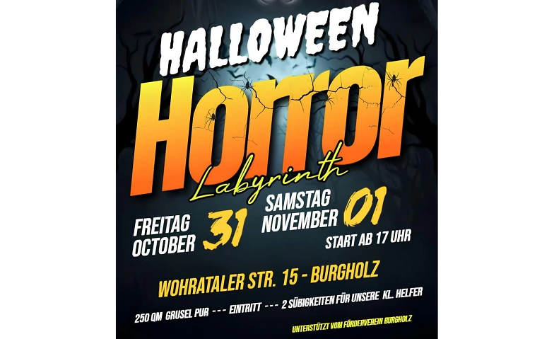 Event-Image for 'Halloween Labyrinth in Burgholz auf 250m2'