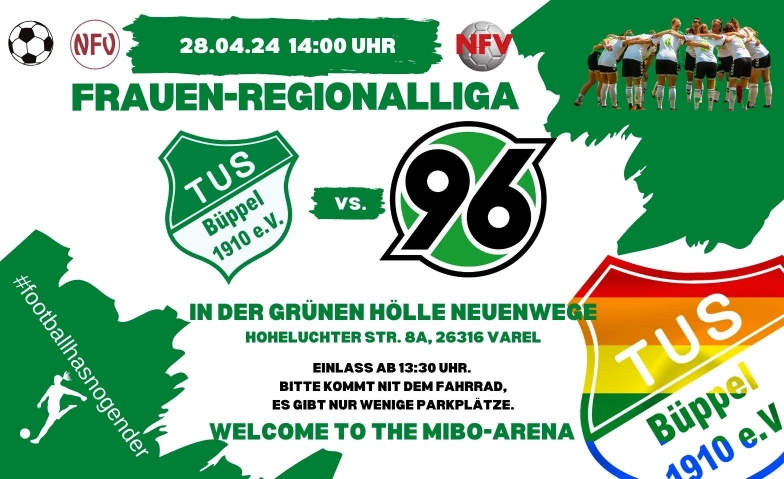 TuS Büppel - Hannover 96 MIBO-Arena, Hoheluchter Straße 8A, 26316 Varel Tickets