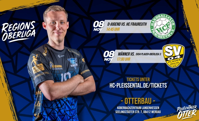 Heimspieltag im Pleißental Otterbau, Seelingstädter Str. 7, 08412 Werdau Tickets