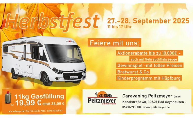 Event-Image for 'Herbstfest bei Caravaning Peitzmeyer'