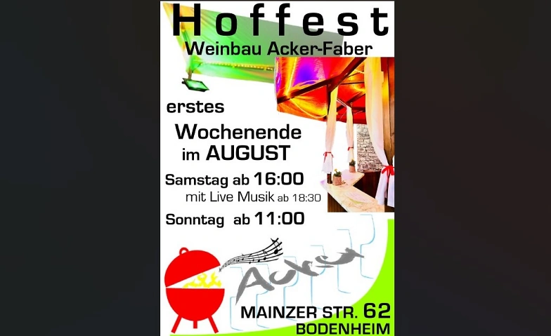 Hoffest 2025, Weinbau Acker Tickets