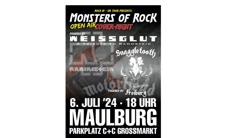 Monsters Of Rock - Maulburger Covernight Parkplatz C&C Großmarkt, In der Teichmatt 8, 79689 Maulburg Tickets