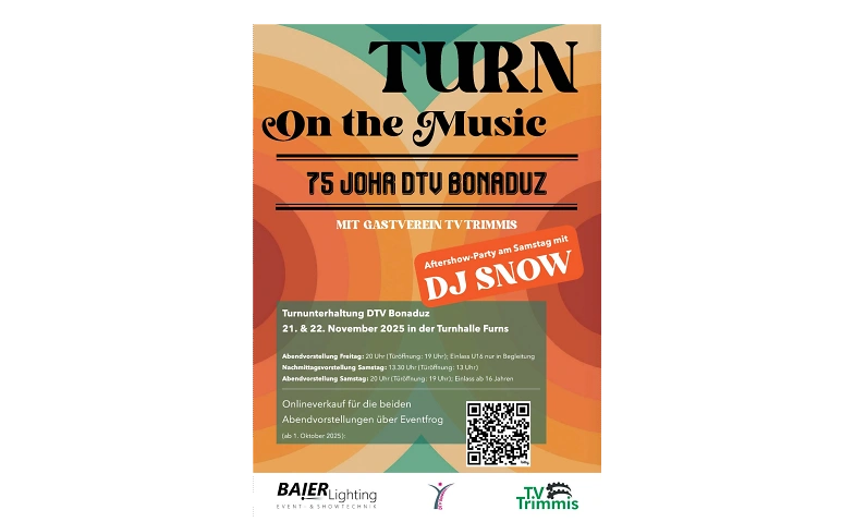 Turnunterhaltung 2025 - 75 Johr DTV Bonaduz Tickets