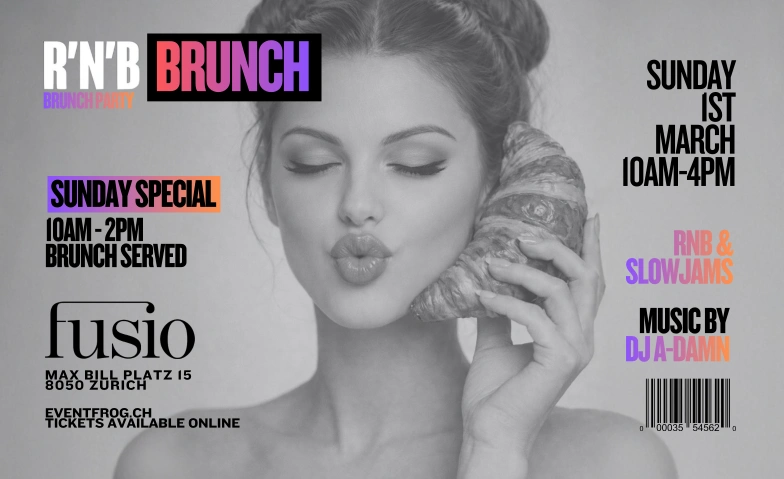 RNB BRUNCH @ FUSIO Z&Uuml;RICH! Fusio, Max-Bill-Platz 15, 8050 Z&uuml;rich Tickets