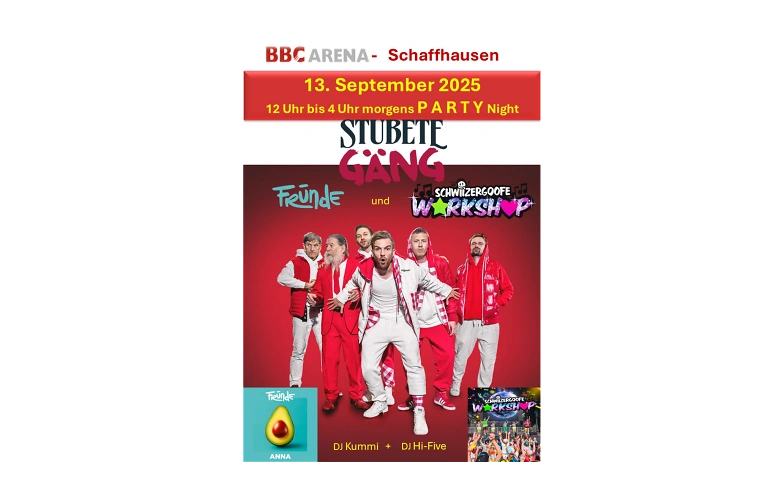 Club 100 Jubil&auml;um, Schwiizergoofe-Stubete G&auml;ng-Fr&uuml;nde-DJ's Tickets