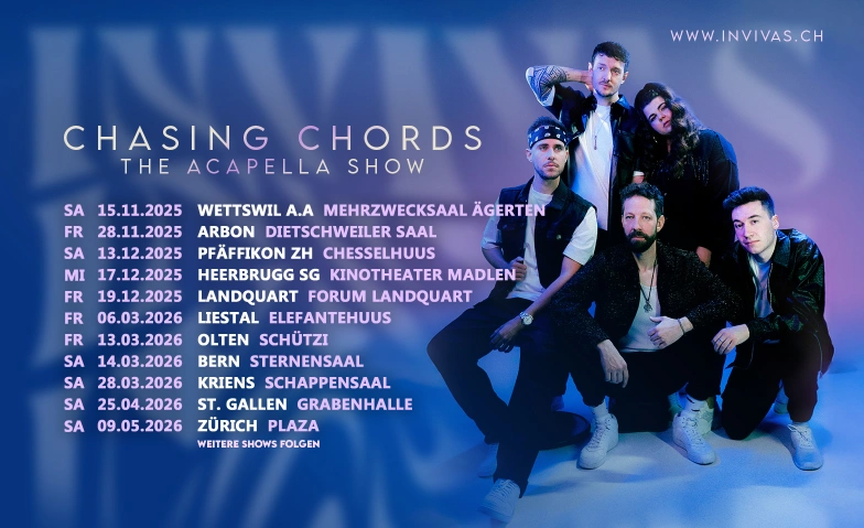 INVIVAS - Chasing Chords Tour Sternensaal Bern, Bümplizstrasse 119, 3018 Bern Tickets