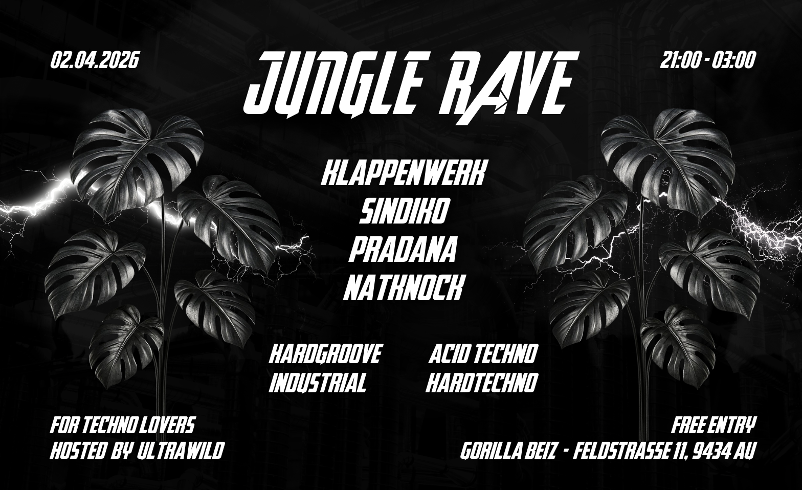 JUNGLE RAVE by ULTRAWILD Gorilla Beiz, Au Tickets