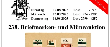 Event-Image for '238. Pfankuch Auktion für Briefmarken und Münzen'