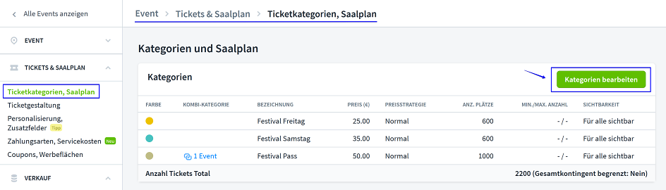 Kategorien bearbeiten DE AT