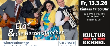 Event-Image for 'Winterkulturtage Sulzbach/Murr: Ela & die Herzensbrecher'