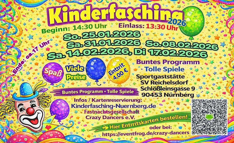 Event-Image for 'Kinderfasching N&uuml;ernberg, Samstag, 31.01.2026'