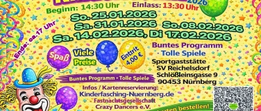Event-Image for 'Kinderfasching N&uuml;ernberg, Samstag, 31.01.2026'