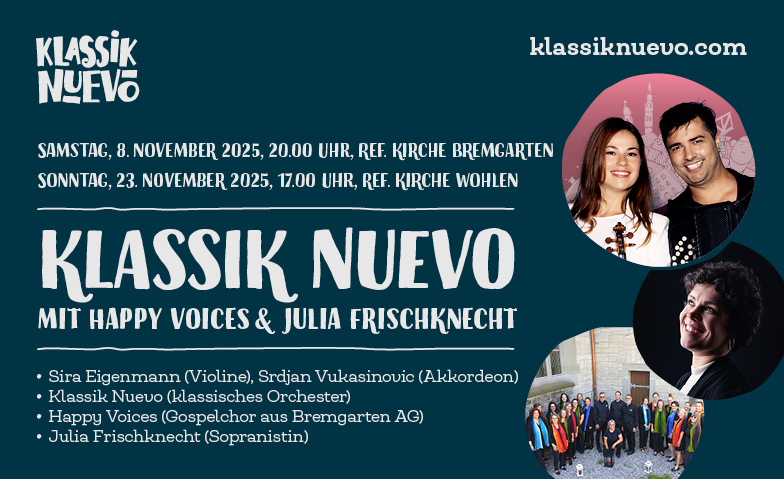 Klassik Nuevo mit Happy Voices &amp; Julia Frischknecht Tickets