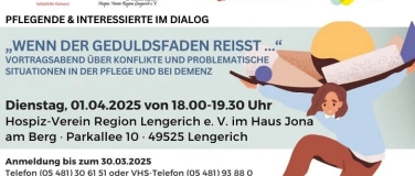 Event-Image for '„Wenn der Geduldsfaden reißt …“: Gesprächsabend'