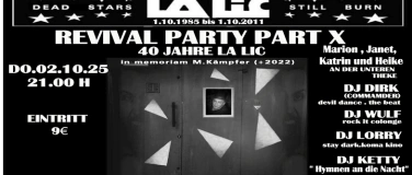 Event-Image for 'LaLic Revival Party X / 40 Jahre LaLic'