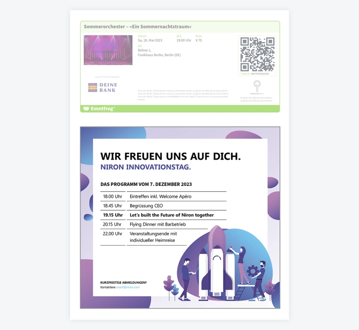 Ticketbeispiel grosse Werbefläche Ticketbeispiel grosse Werbefläche
