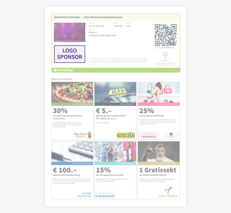 Ticketbeispiel Sponsoring Logo Ticketbeispiel Sponsoring Logo