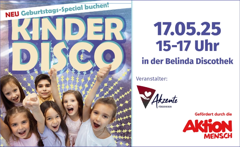 Belinda Kinderdisco mit DJ Ralf Belinda Discothek, Backnanger Straße 78, 71560 Sulzbach an der Murr Tickets